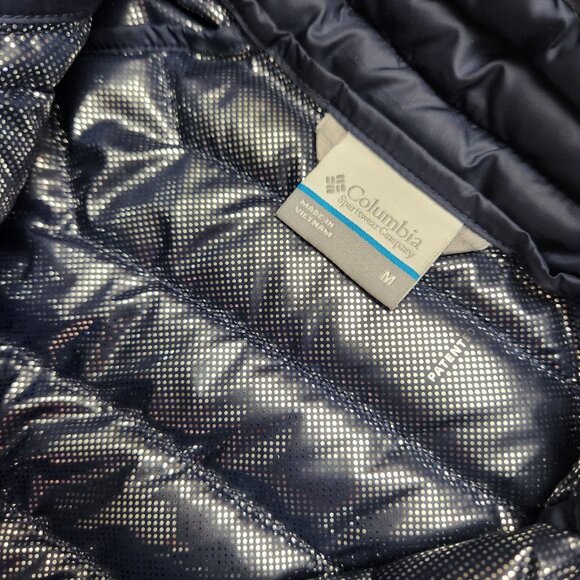 Columbia Women's Omni-Heat Powder Lite Puffer Jacket Navy Blue Size M - Picture 8 of 8